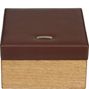 Windrose Drewniana kasetka na biżuterię skórzana 18 cm zdjęcie produktu