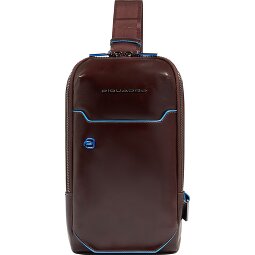 Piquadro Niebieska kwadratowa torba na ramię ze skóry 28 cm  Model 2