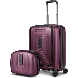 Redolz Zestaw walizek Essentials 14 2 szt. wózek kabinowy z elastycznym składaniem + kosmetyczka  Model 1
