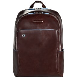 Piquadro Niebieski Plecak kwadratowy skórzany 39 cm Komora na laptopa  Model 2