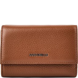 Coccinelle Metaliczny miękki portfel skórzany 14 cm  Model 1