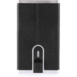 Piquadro Czarne kwadratowe etui na karty kredytowe RFID Skóra 6 cm  Model 1
