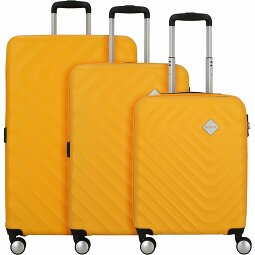 American Tourister Summer Square 4 kółka Zestaw walizek 3-części z plisą rozprężną  Model 4