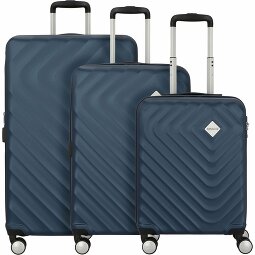 American Tourister Summer Square 4 kółka Zestaw walizek 3-części z plisą rozprężną  Model 2
