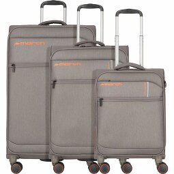 March15 Trading Silhouette 4 kółka Zestaw walizek 3-części z plisą rozprężną  Model 2
