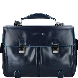 Piquadro Blue Square Briefcase Leather 43 cm Laptop Compartment  Model 2