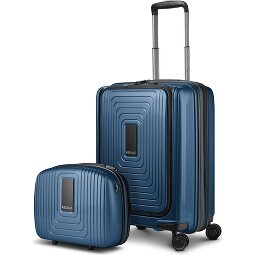 Redolz Zestaw walizek Essentials 14 2 szt. wózek kabinowy z elastycznym składaniem + kosmetyczka  Model 4