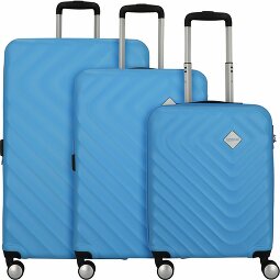 American Tourister Summer Square 4 kółka Zestaw walizek 3-części z plisą rozprężną  Model 1