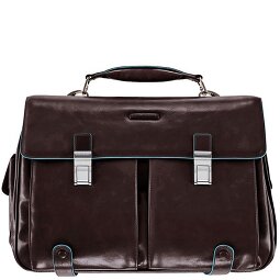 Piquadro Blue Square Briefcase Leather 43 cm Laptop Compartment  Model 1