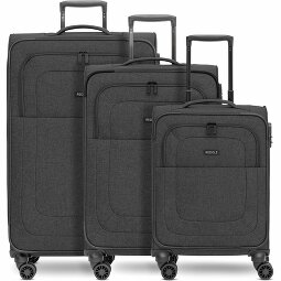 Redolz Essentials 12 THREE SET Zestaw walizek na 4 kółkach, 3-częściowy, z elastycznym zagięciem  Model 2