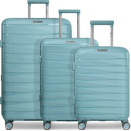 Franky London 4 kółka Zestaw walizek 3-części z plisą rozprężną  Model 4