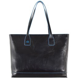 Piquadro Niebieska kwadratowa torba skórzana 35 cm  Model 2