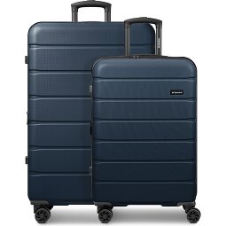 Saxoline Zestaw walizek Miami z 4 kółkami, rozmiary S i L, z funkcją poszerzenia kieszeni  Model 2