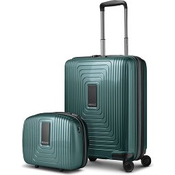 Redolz Zestaw walizek Essentials 14, 2 szt. wózek kabinowy z elastycznym składaniem i kosmetyczką  Model 5