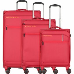 March15 Trading Silhouette 4 kółka Zestaw walizek 3-części z plisą rozprężną  Model 4