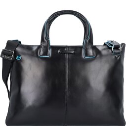 Piquadro Niebieski Kwadratowy Briefcase Skórzany 42 cm Komora na laptopa  Model 4