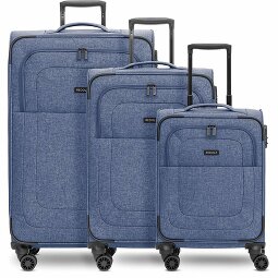 Redolz Essentials 12 THREE SET Zestaw walizek na 4 kółkach, 3-częściowy, z elastycznym zagięciem  Model 3