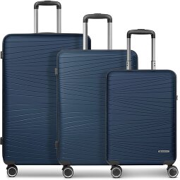 Franky 4-kołowy zestaw walizek Dallas 3.0 3-częściowy z elastyczną plisą  Model 3