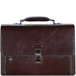 Piquadro Niebieska Teczka kwadratowa II Skórzana 40 cm Komora na laptopa  Model 2
