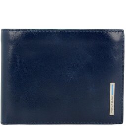 Piquadro Niebieski kwadratowy portfel skórzany 12,5 cm  Model 3