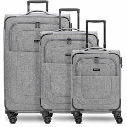 Redolz Essentials 12 THREE SET Zestaw walizek na 4 kółkach, 3-częściowy, z elastycznym zagięciem  Model 4
