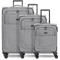 Redolz Essentials 12 THREE SET 4 kółka Zestaw walizek 3-części z plisą rozprężną  Model 1