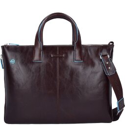 Piquadro Niebieski Kwadratowy Briefcase Skórzany 42 cm Komora na laptopa  Model 1