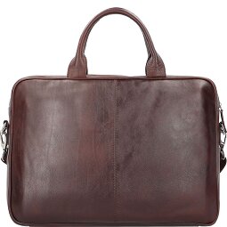 Dermata Skórzana aktówka z przegrodą na laptopa 39 cm  Model 1
