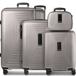 Redolz Zestaw walizek Essentials 14 na 4 kółkach + kosmetyczka 4 szt. z elastycznym zagięciem  Model 3