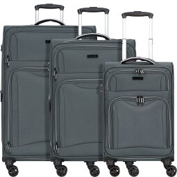 d&n Travel Line 9204 4 kółka Zestaw walizek 3-części z plisą rozprężną  Model 2
