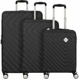 American Tourister Summer Square 4 kółka Zestaw walizek 3-części z plisą rozprężną  Model 3