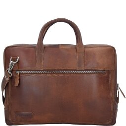 Plevier Vintage London Teczka Ochrona RFID Skóra 41 cm Komora na laptopa  Model 1