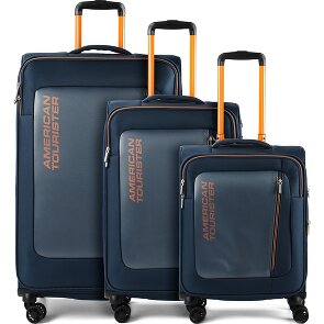American Tourister Aktivus 4 kółka Zestaw walizek 3-części z plisą rozprężną