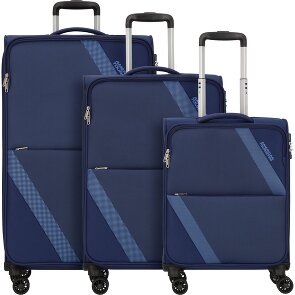 American Tourister Star Max 4 kółka Zestaw walizek 3-części z plisą rozprężną