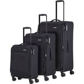 Travelite Chios 4 kółka Zestaw walizek 3-części z plisą rozprężną