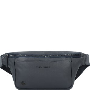 Piquadro Czarna kwadratowa saszetka skórzana 31 cm