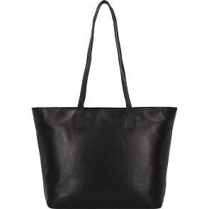 Greenburry Pure Black Shopper Bag Skórzany 35 cm Komora na laptopa