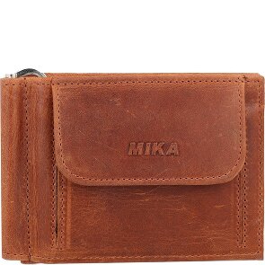 Mika Skórzany portfel RFID 11 cm z klipsem na pieniądze