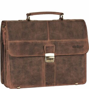 Greenburry Vintage Briefcase Leather 38 cm z 2 głównymi przegrodami