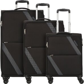 American Tourister Star Max 4 kółka Zestaw walizek 3-części z plisą rozprężną