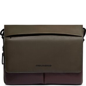 Piquadro Harper Briefcase Messenger Skórzany 37 cm Komora na laptopa