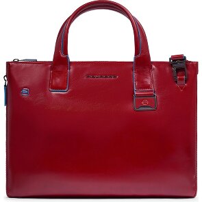 Piquadro Blue Square Shopper Bag Skórzany 38 cm Komora na laptopa z plisą rozprężną