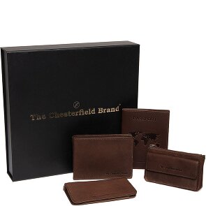 The Chesterfield Brand Zestaw upominkowy 4-częściowy portfel skórzany 12 cm