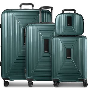 Redolz Zestaw walizek Essentials 14 na 4 kółkach + kosmetyczka 4 szt. z elastycznym zagięciem