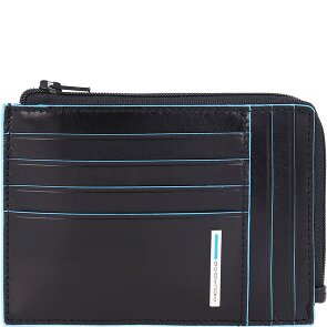 Piquadro Niebieskie kwadratowe etui na karty kredytowe RFID Skóra 12 cm