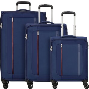 American Tourister Blazing Ride 4 kółka Zestaw walizek 3-części z plisą rozprężną