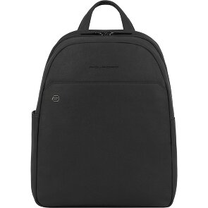 Piquadro Black Square Plecak Skórzany 36 cm Komora na laptopa