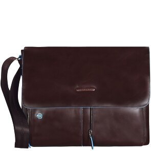 Piquadro Blue Square Messenger Leather 37 cm Laptop Compartment