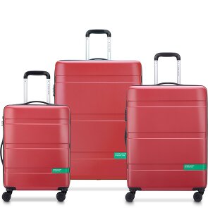 Delsey Paris x Zestaw 4-kołowych walizek United Colors of Benetton Now Hardside 3 szt. z elastycznym zagięciem