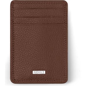 Redolz Skórzane etui na karty kredytowe Essentials RFID 7 cm z klipsem na pieniądze